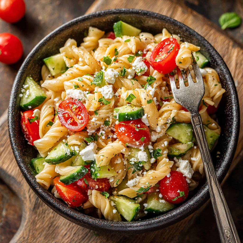 Mediterraner Nudelsalat Cremig