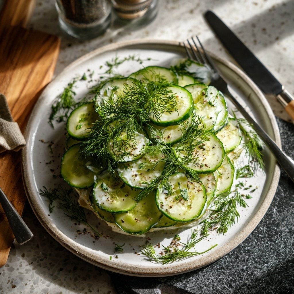 Gurkensalat Zum Grillen Mit Dill