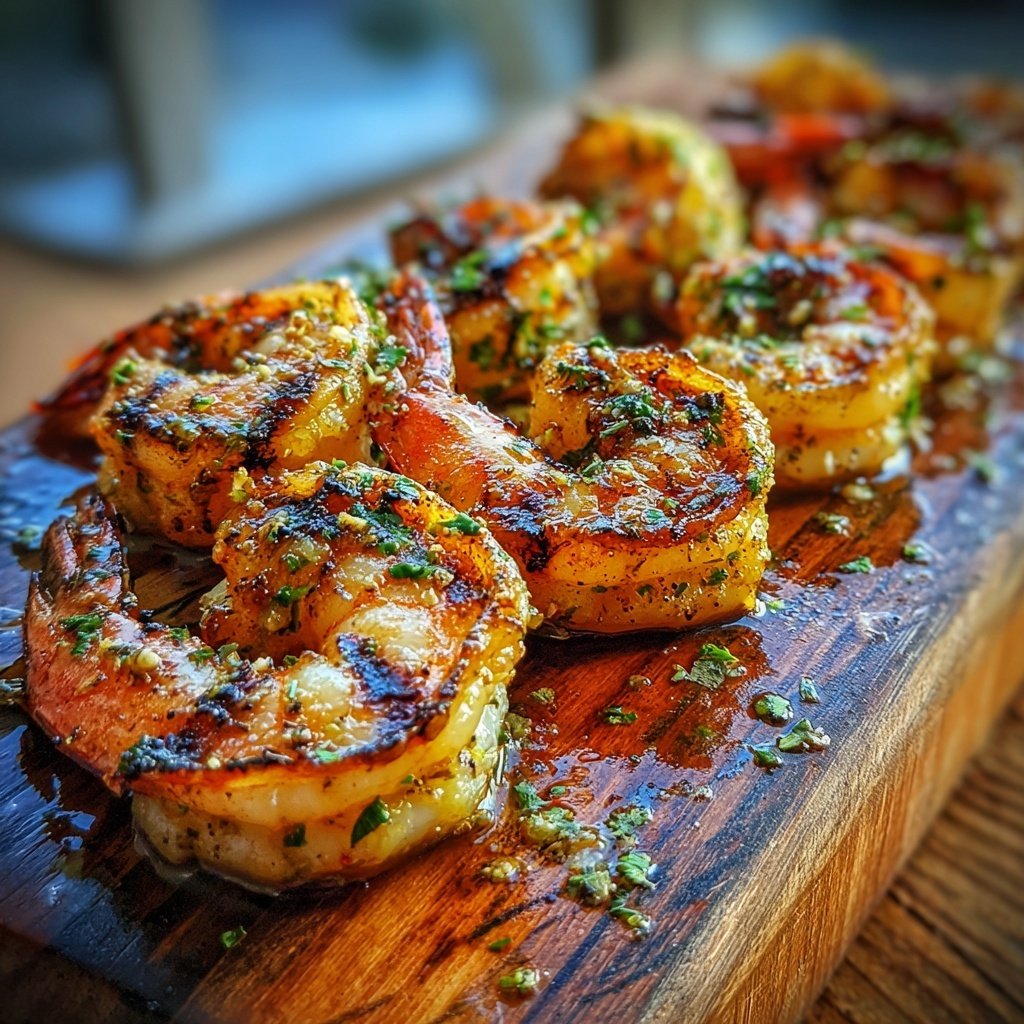 Gegrillte Garnelen Mit Kräuteröl