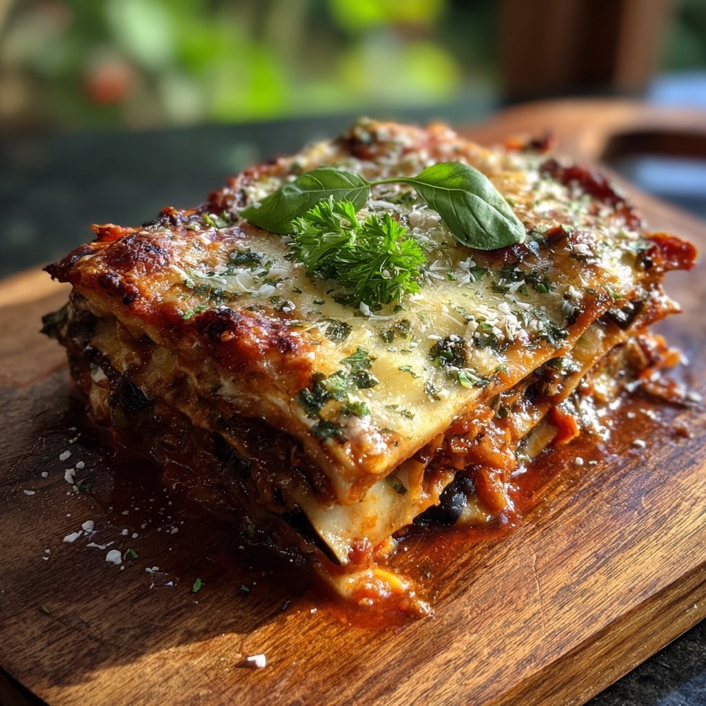 Vegetarische Auberginen Lasagne