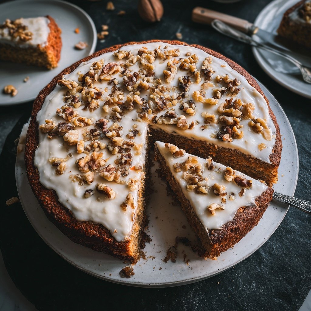 Karottenkuchen Mit Frischkäse Topping