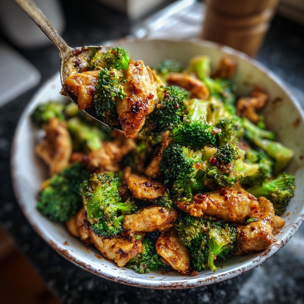 Brokkoli Pfanne Mit Hähnchen