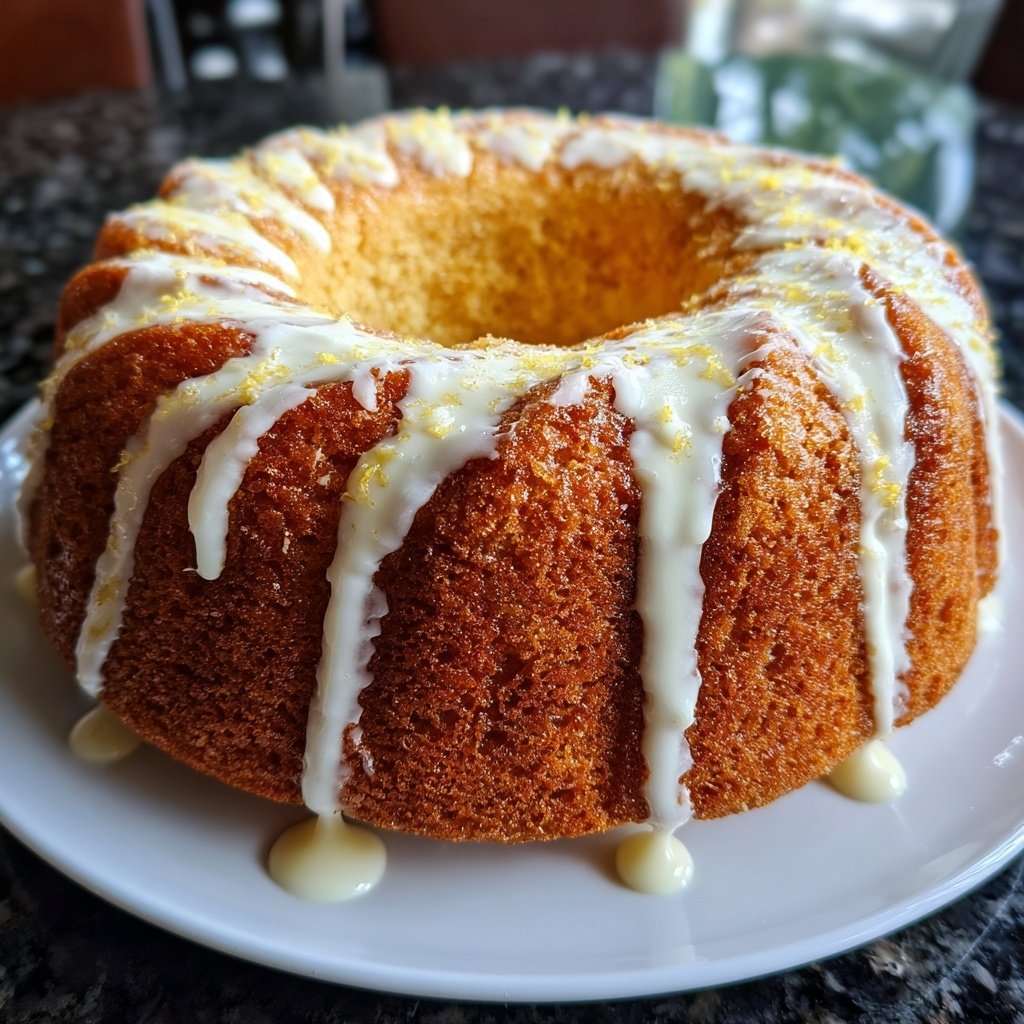 Zitronenkuchen mit Frischkäsefüllung