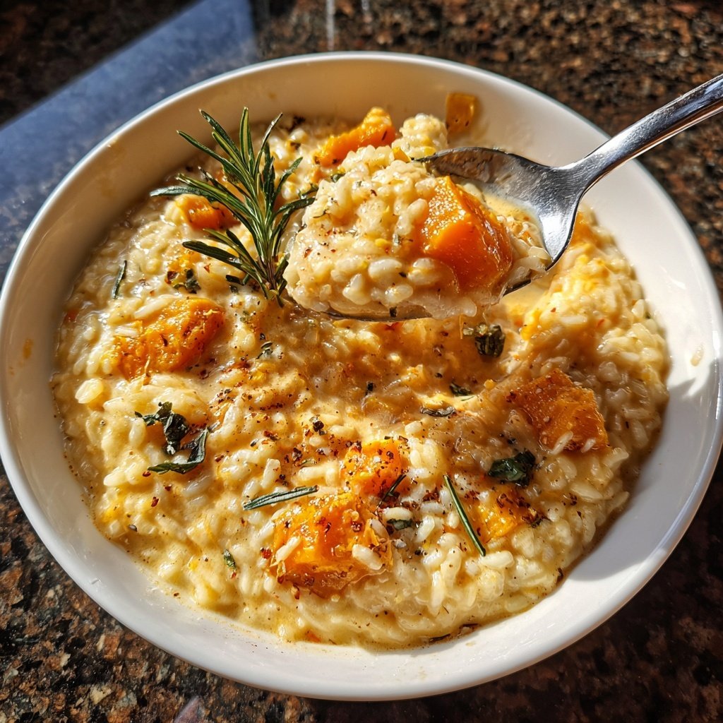 Risotto mit Kürbis und Rosmarin
