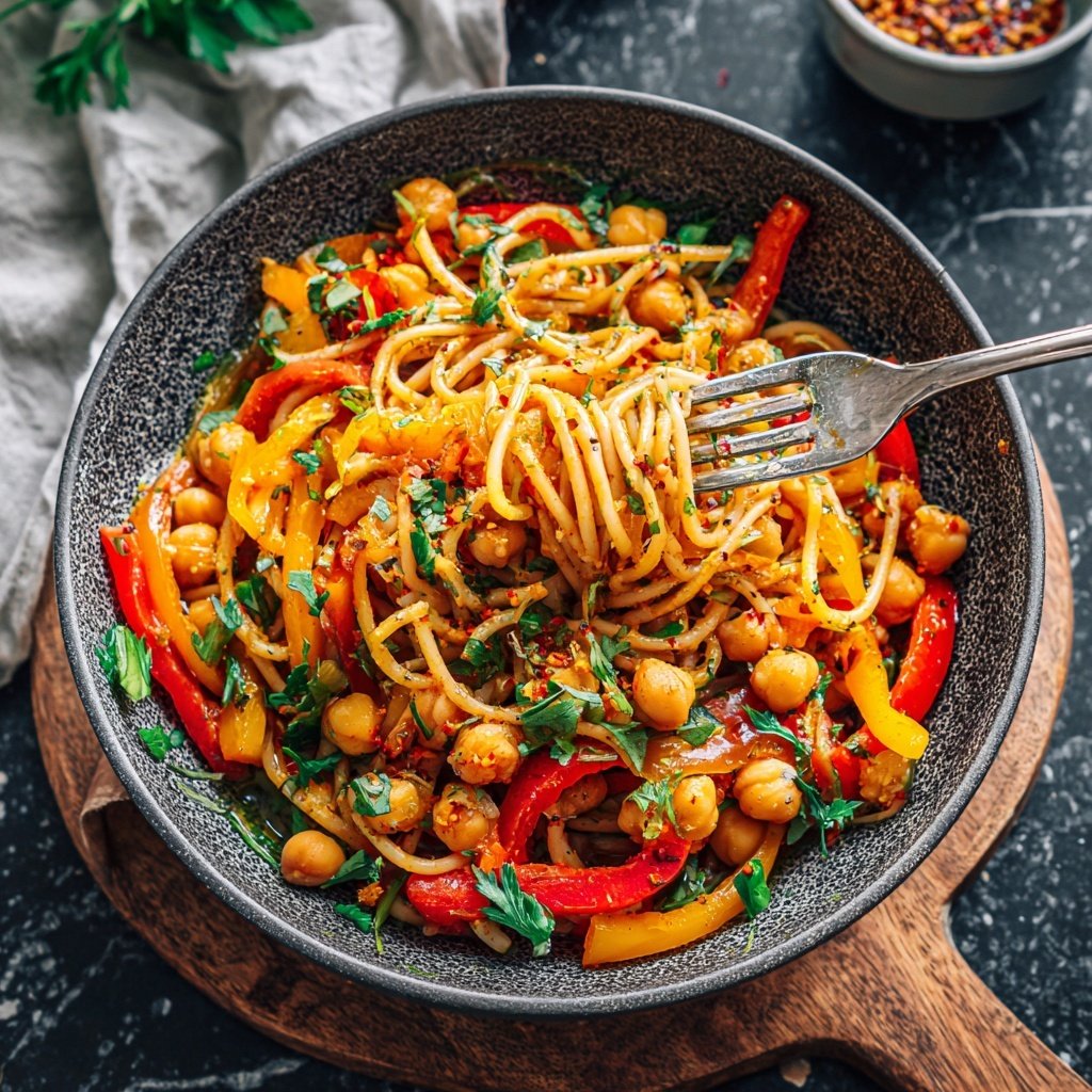 Mediterraner Nudelsalat Mit Kichererbsen