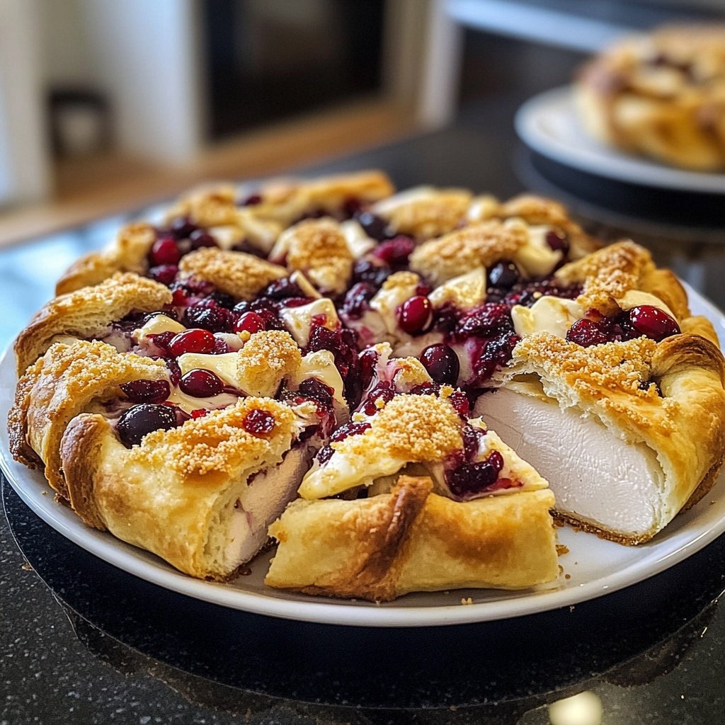 Cranberry-Brie-gefülltes Hähnchen