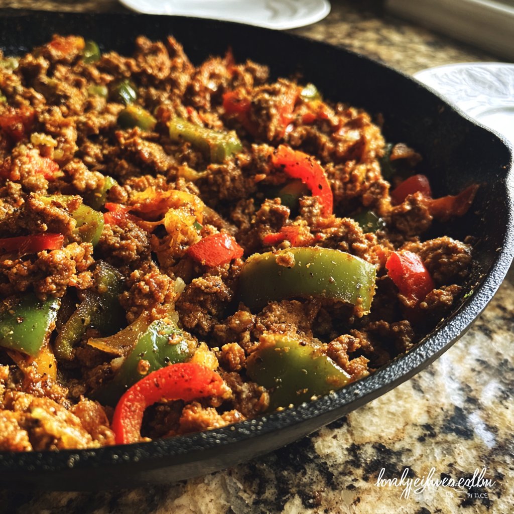 Hackfleisch Pfanne rustikal