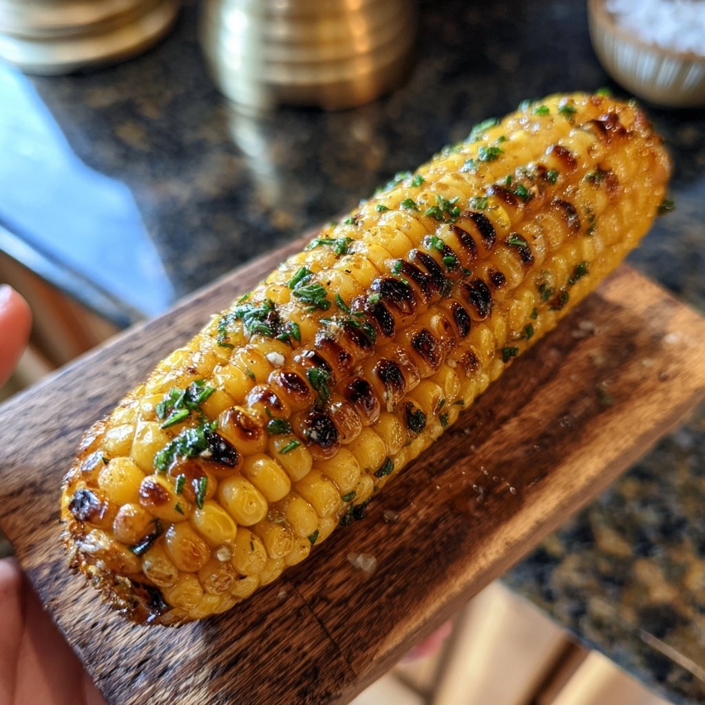 Ofen Maiskolben Mit Kräuteröl