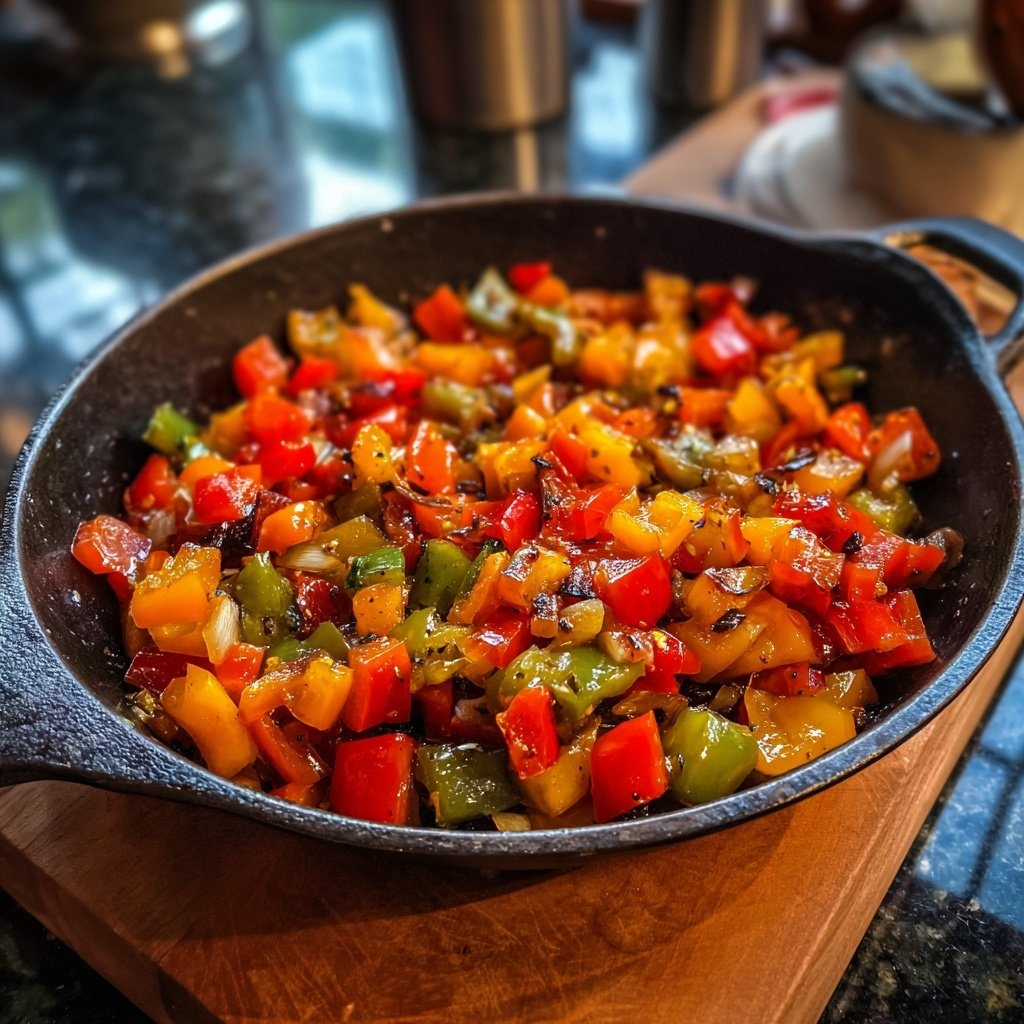 Grill Beilagen Mit Paprika Würfeln