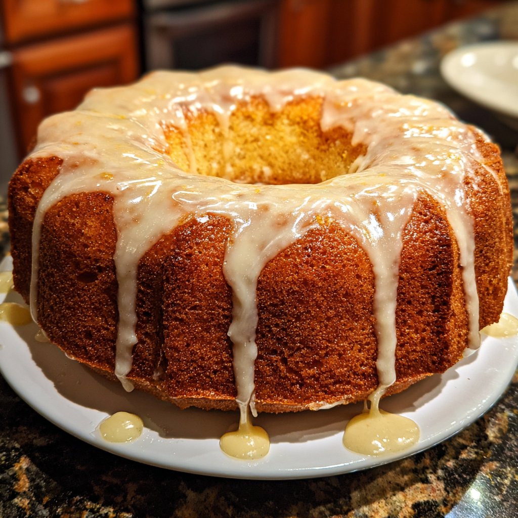 Zitronenkuchen mit Frischkäseglasur