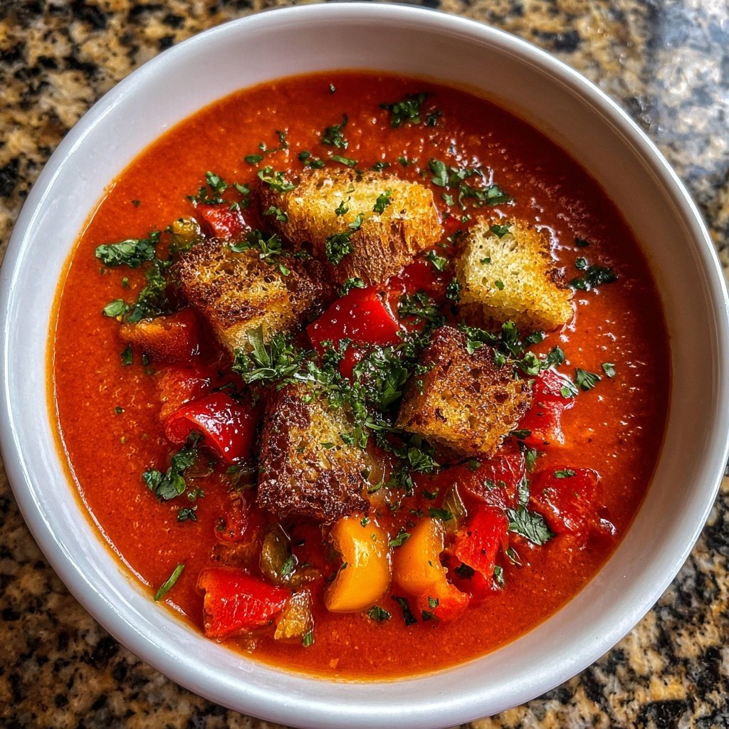 Tomatensuppe mit Paprika