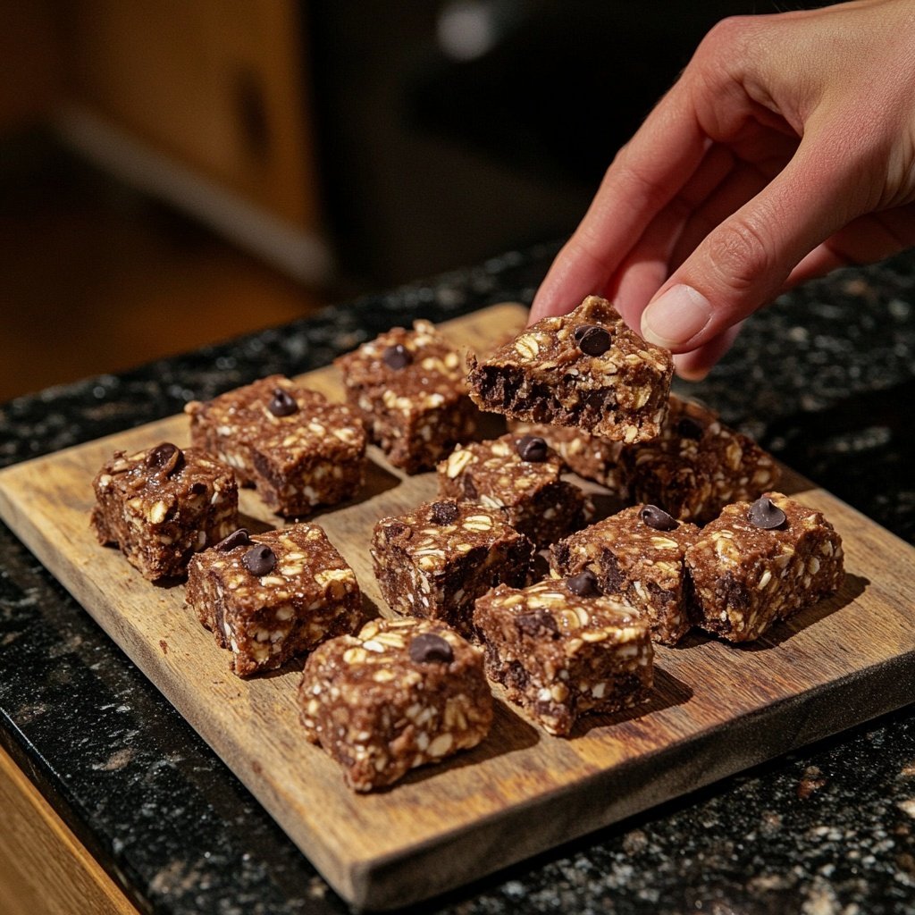 Einfache No-Bake Protein-Bites mit Brownie-Geschmack